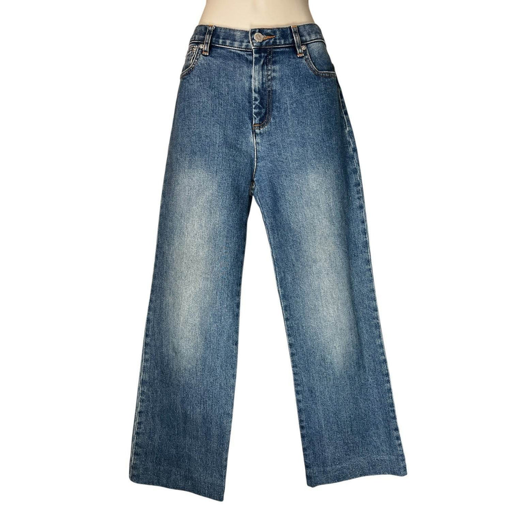 A.P.C. Sailor High Waist Cropped Jeans – Modern Straight Leg, Blue Denim 27 – pre-loved
