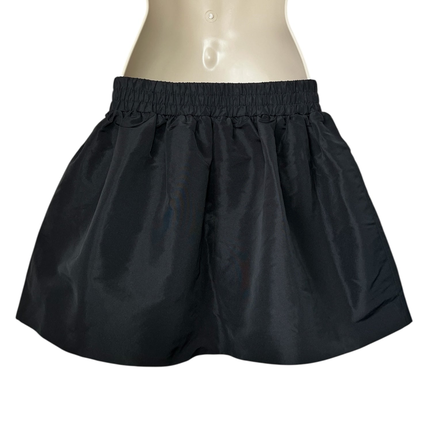 RED Valentino Mini Faille Skirt – Black Taffeta, IT40