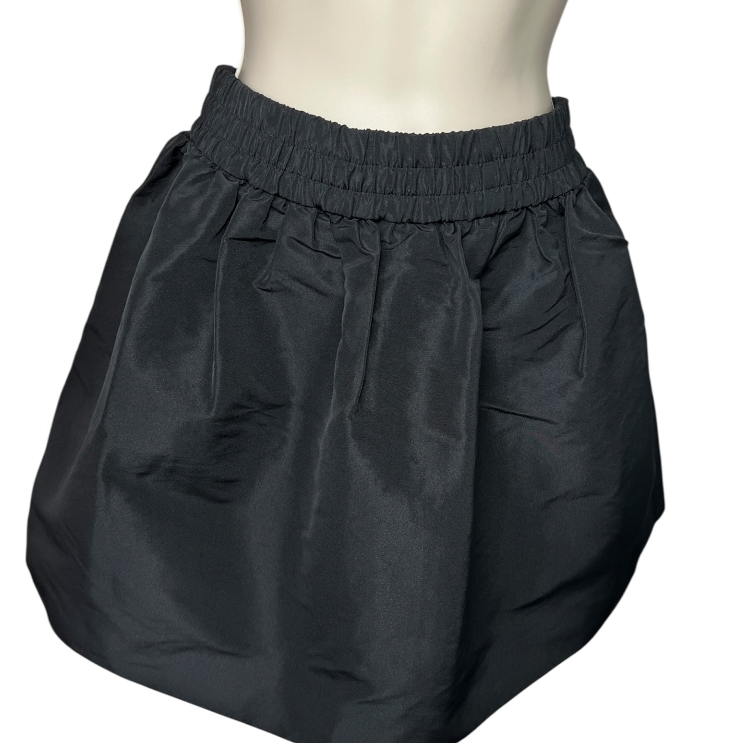 RED Valentino Mini Faille Skirt – Black Taffeta, IT40