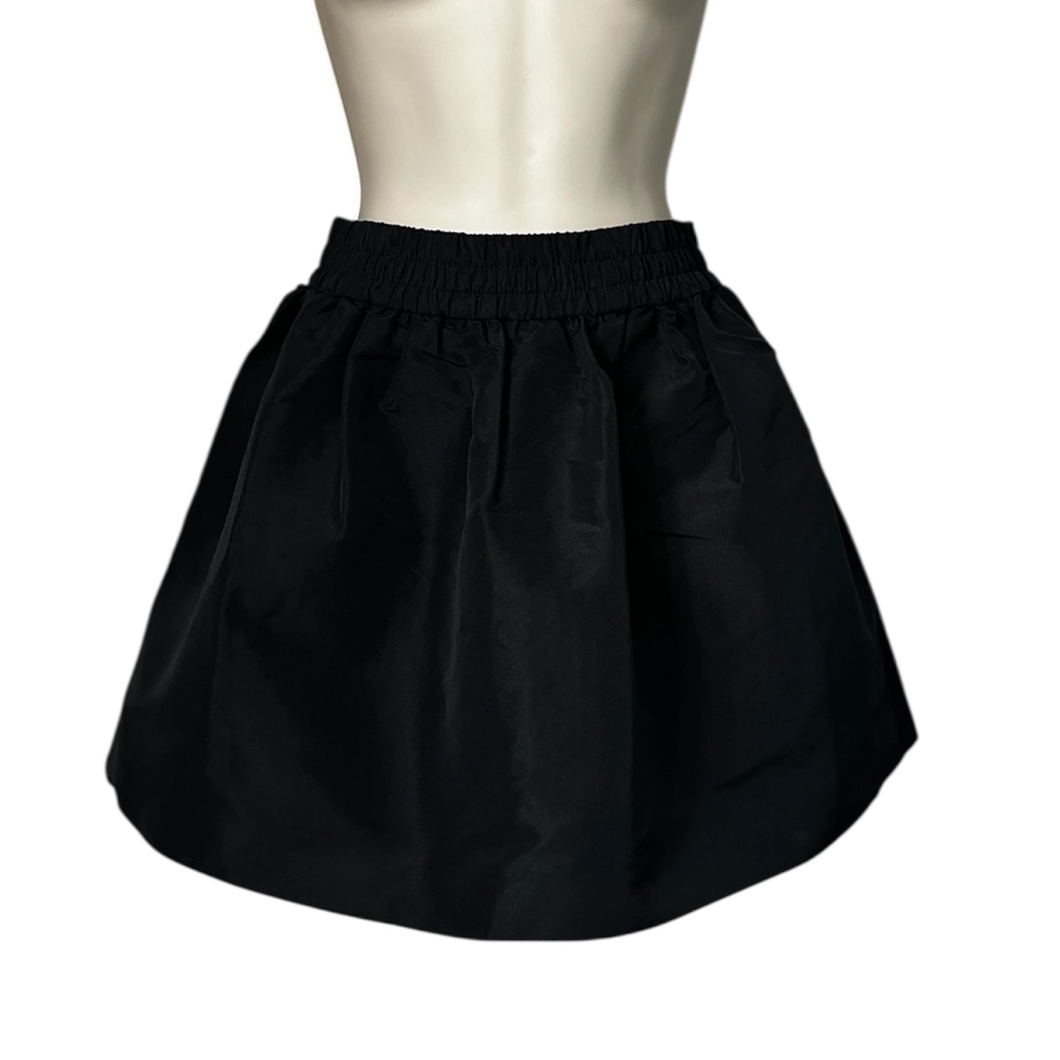 RED Valentino Mini Faille Skirt – Black Taffeta, IT40