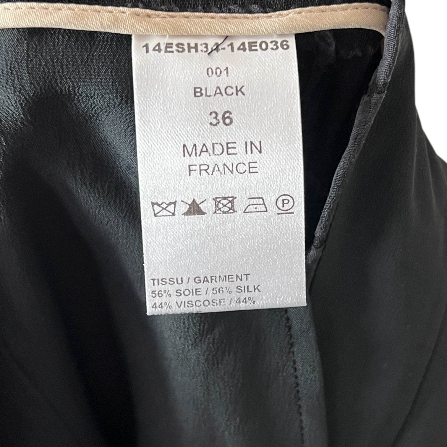 Chloé Black Textured Silk Lounge Shorts – Relaxed Fit, High-Waisted, FR 36 – pre-loved