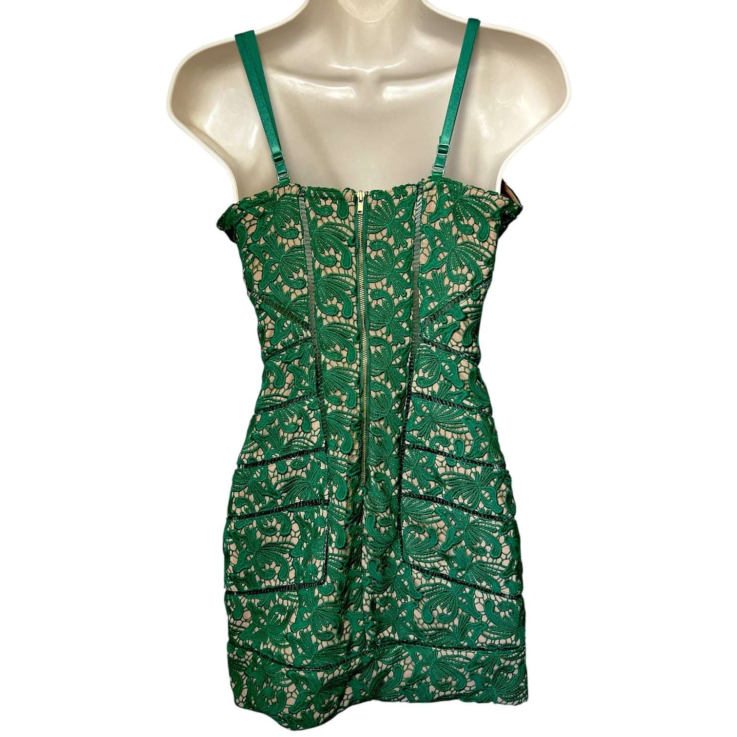Self-Portrait Guipure Lace Mini Dress – Slip Style, Cut-Out, Fitted, UK 10 – pre-loved