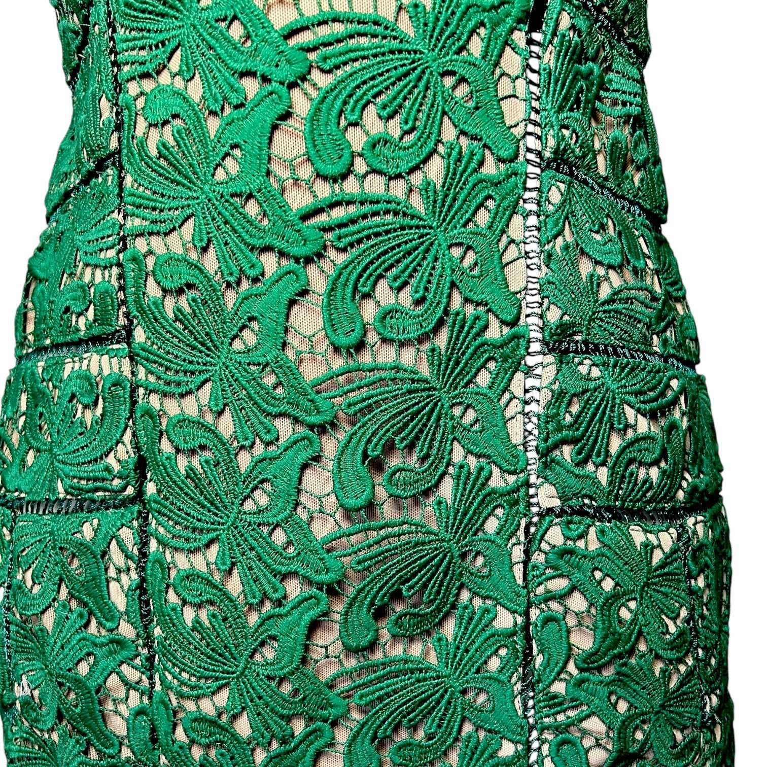 Self-Portrait Guipure Lace Mini Dress – Slip Style, Cut-Out, Fitted, UK 10 – pre-loved