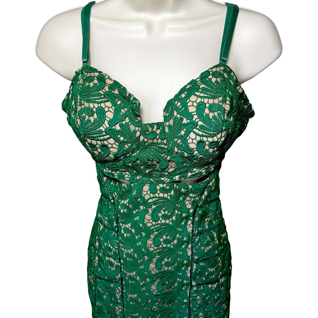 Self-Portrait Guipure Lace Mini Dress – Slip Style, Cut-Out, Fitted, UK 10 – pre-loved
