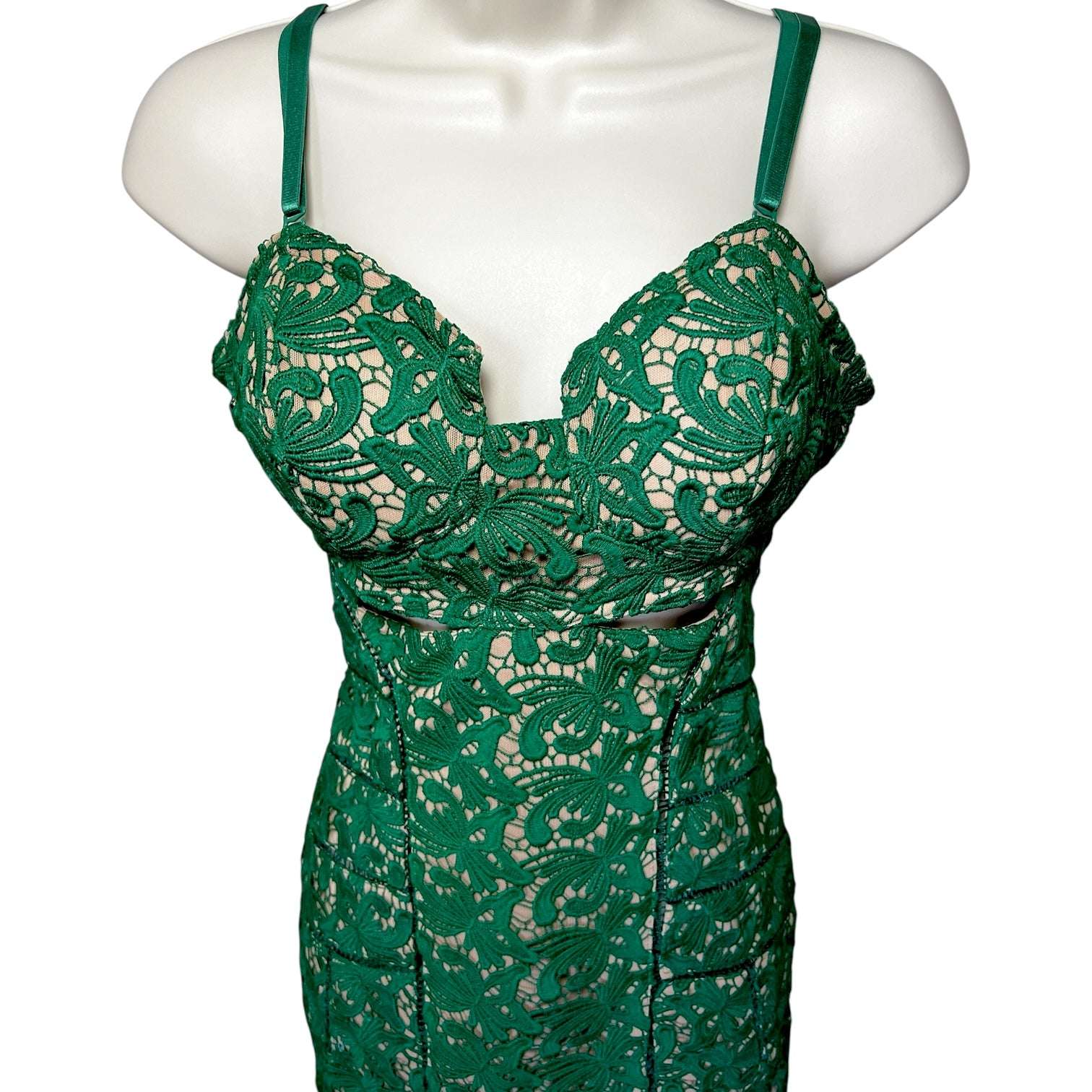 Self-Portrait Guipure Lace Mini Dress – Slip Style, Cut-Out, Fitted, UK 10 – pre-loved
